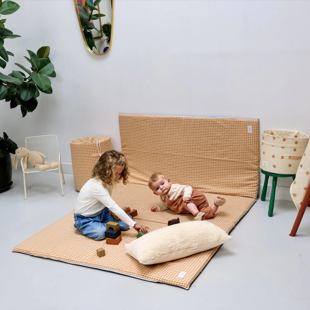 Tapis de Vie King Size Vichy Caramel - Vue détaillée